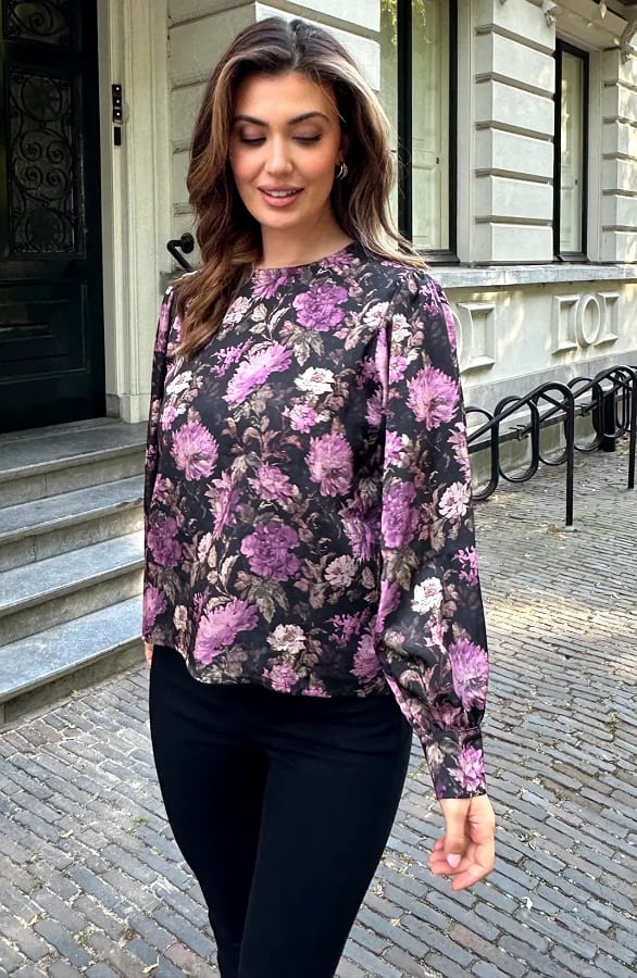 Floral Statement Blouse Satin – blouses, foto 4