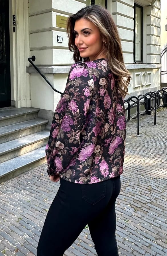 Floral Statement Blouse Satin – blouses, foto 7