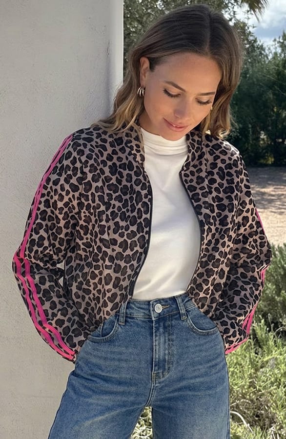 Leopard Bies Bomber Pink – vesten, foto 3