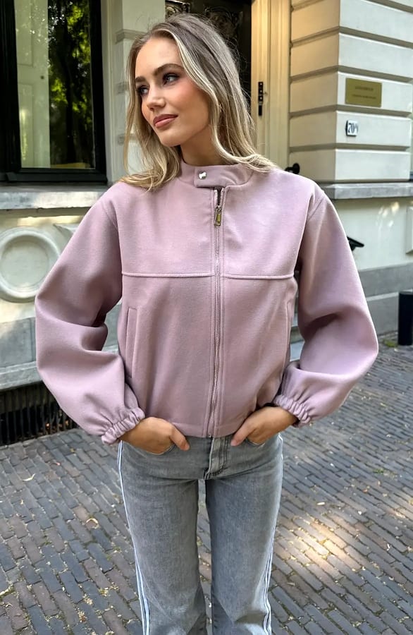 Soft Bomber Coat Dust Pink – jassen, foto 6