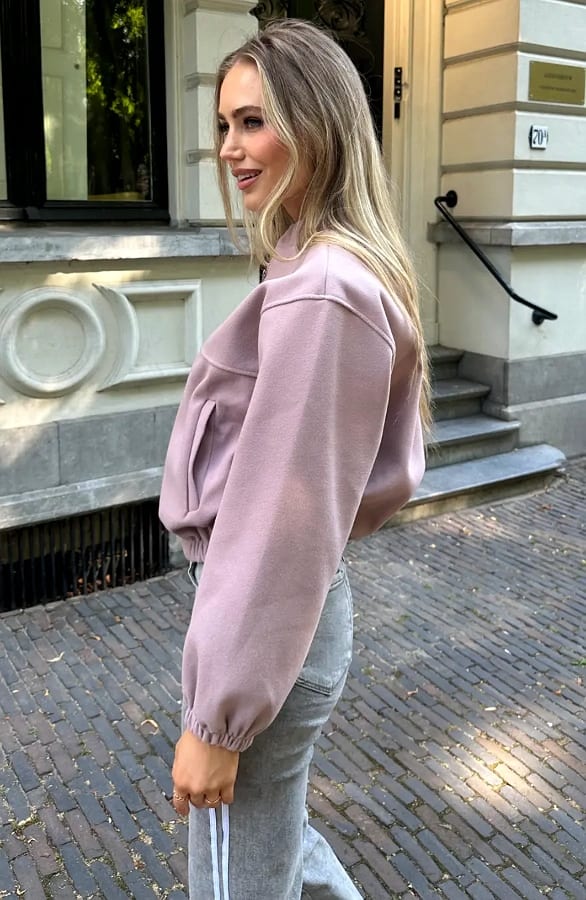 Soft Bomber Coat Dust Pink – jassen, foto 7