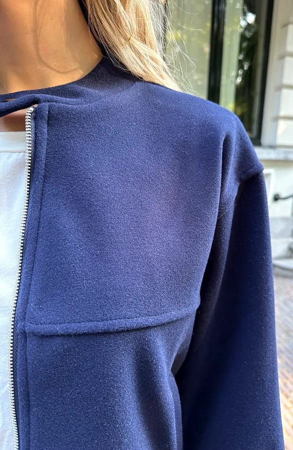 Soft Bomber Coat Navy – jassen, foto 5