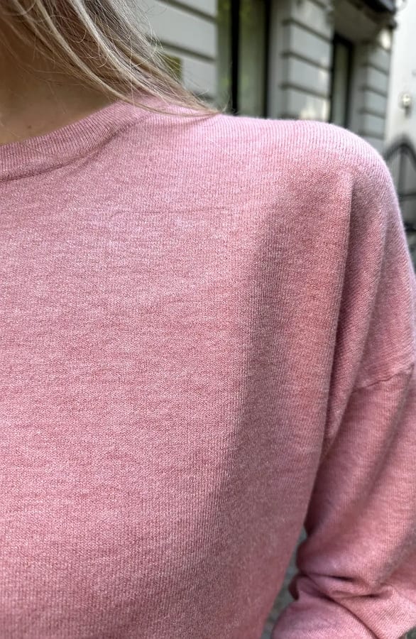 Soft Sweater Long Sleeve Dust Roze – tops, foto 5