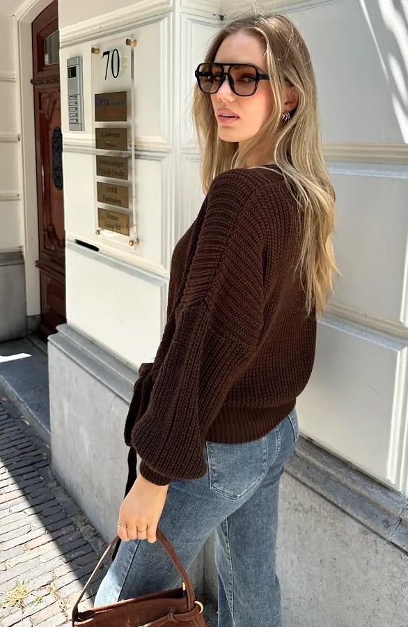 Strik Vest Gebreid Choco – vesten, foto 6