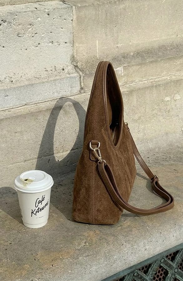 Suedine Bag Hobo Look Choco – alle accessoires, foto 3