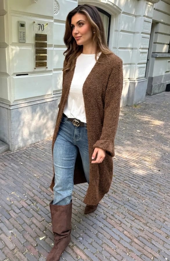 Maxi Cardigan Soft Choco