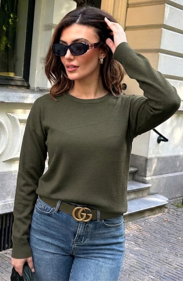 Soft Sweater Long Sleeve Army