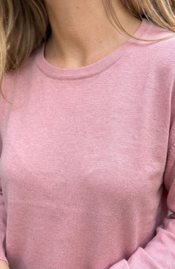 Soft Sweater Long Sleeve Dust Roze – tops, foto 7