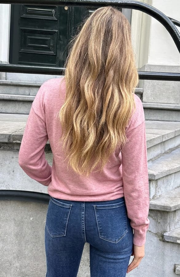 Soft Sweater Long Sleeve Dust Roze – tops, foto 4