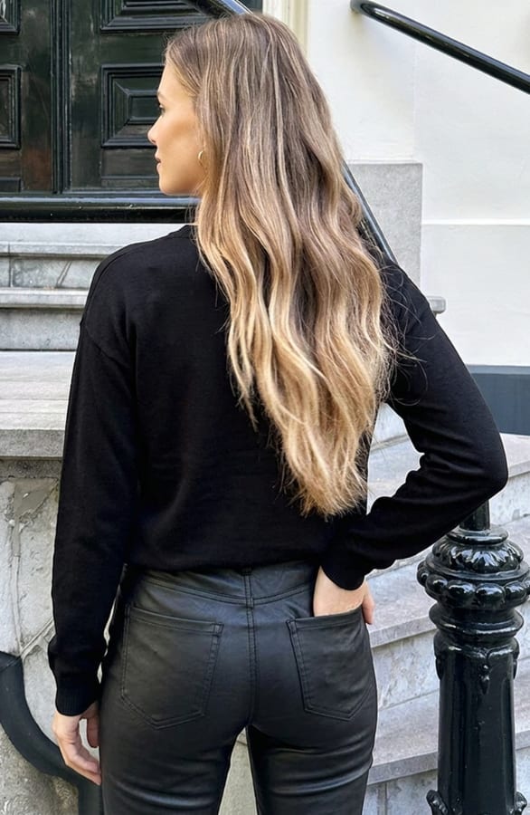 Soft Sweater Long Sleeve Zwart – tops, foto 6