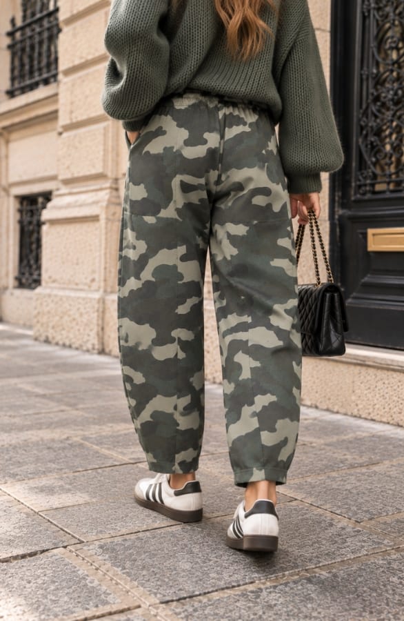 Balloon Pants Cotton Camo Army – broeken, foto 3