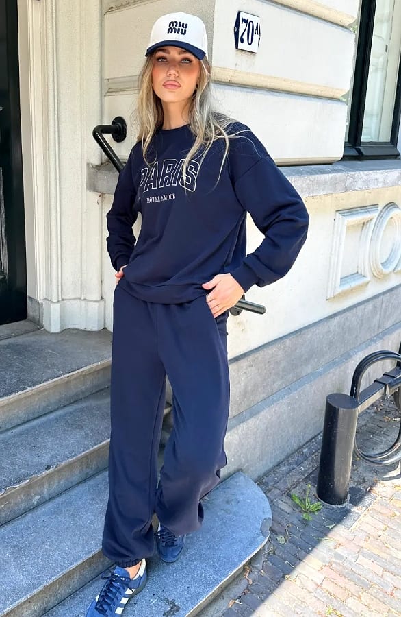 Comfort Sweater Paris Hotel Amour Navy – truien, foto 5