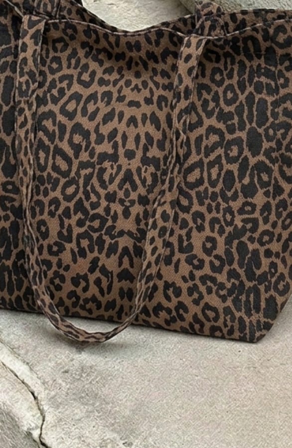 Grote Leopard Shopper Cotton Brown – alle accessoires, foto 3