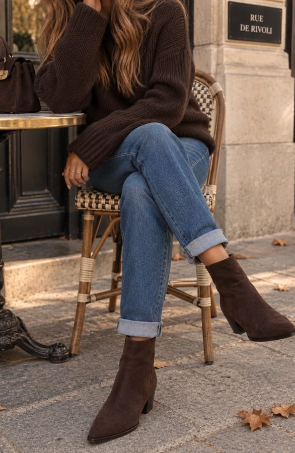 Mom Fit Jeans Mid Blue Stretch FMH – spijkerbroeken, foto 3