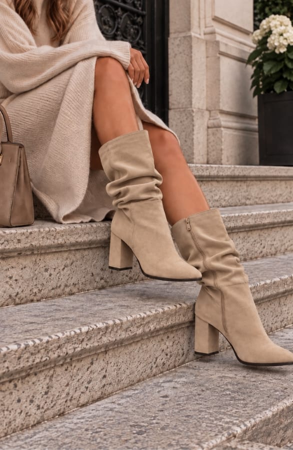 Suedine Haklaarzen Beige