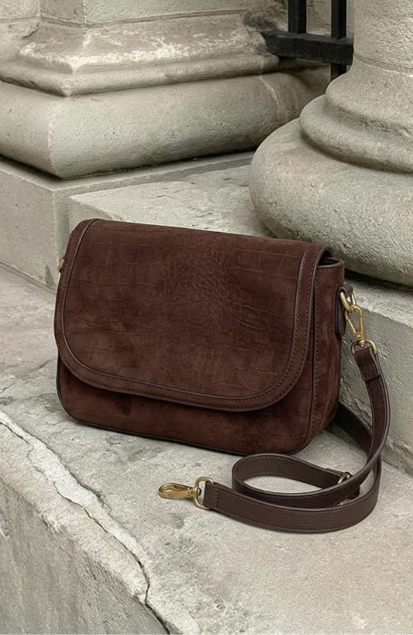 Suedine Schoudertas Choco Bruin – alle accessoires, foto 2