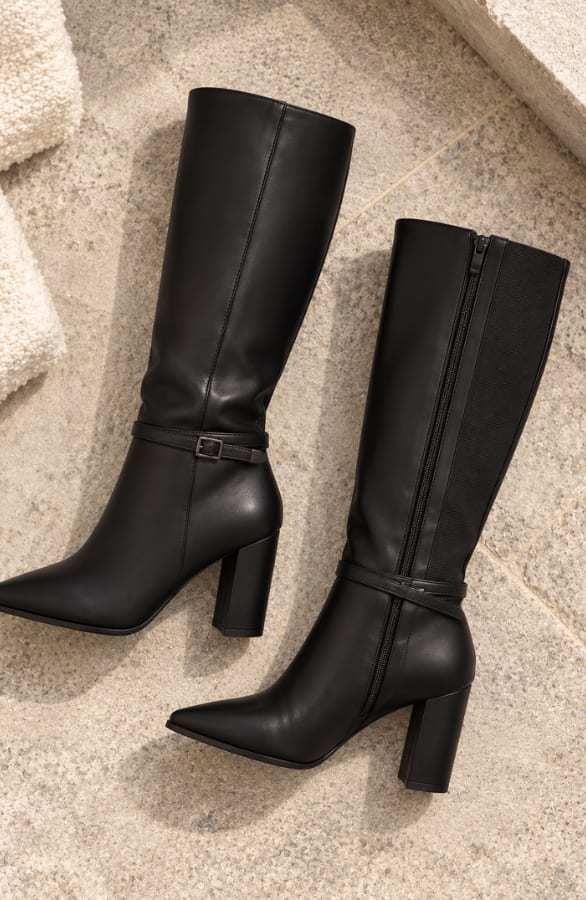 High Boots With Strap Black – alle schoenen, foto 2