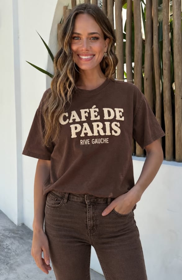 Cafe De Paris T-shirt Choco – tops, foto 2