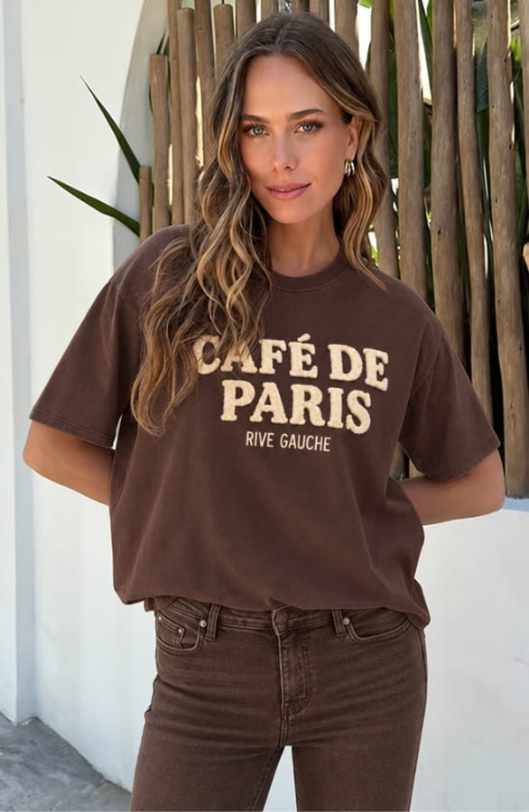 Cafe De Paris T-shirt Choco – tops, foto 3