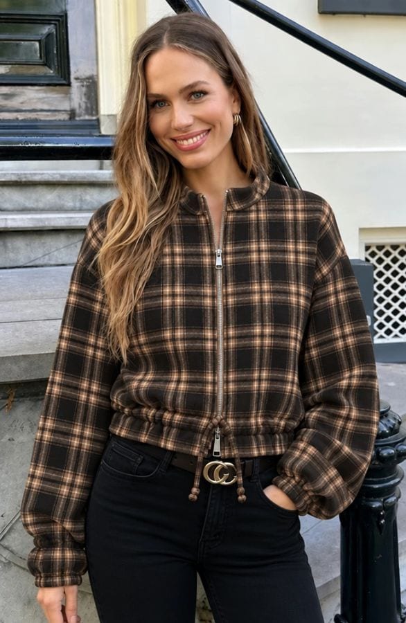Checked Flannel Jacket Black – jassen, foto 2