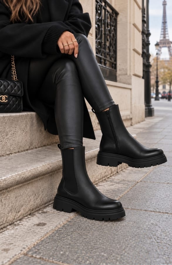 Chunky Chelsea Boots Zwart