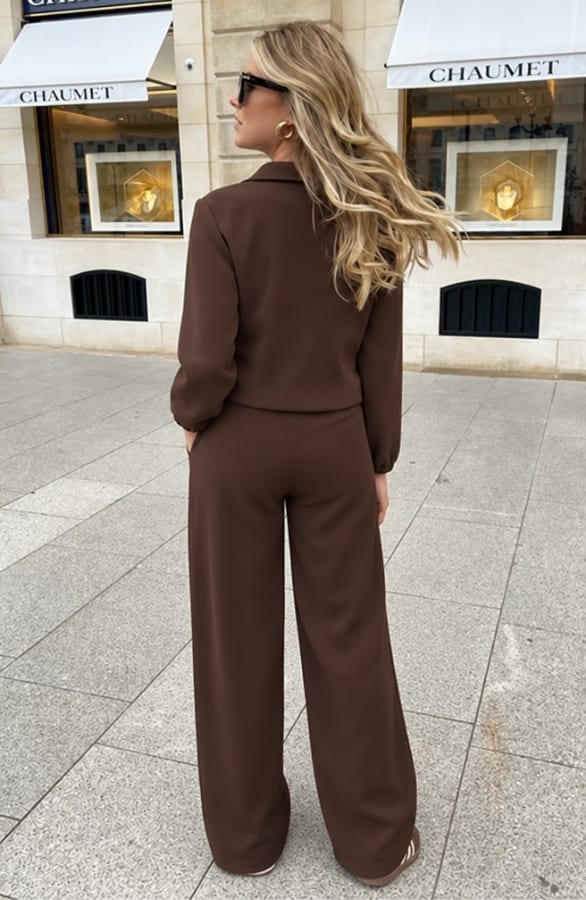 Mila Suit Pantalon Regular Choco – broeken, foto 4