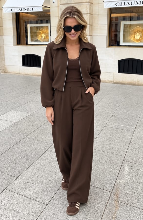 Mila Suit Pantalon Regular Choco – broeken, foto 2