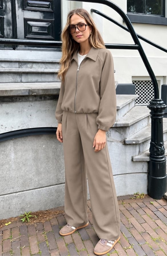 Mila Suit Pantalon Regular Taupe – broeken, foto 2