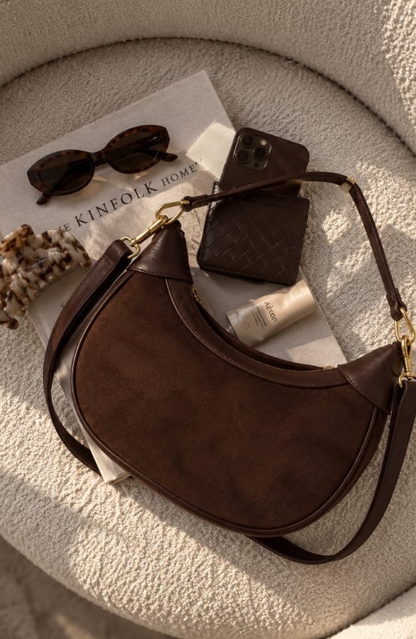 Suedine Schoudertas Choco – alle accessoires, foto 3