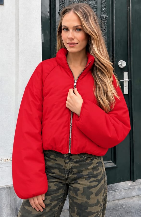 Ultra Puffer Jacket Red – jassen, foto 3