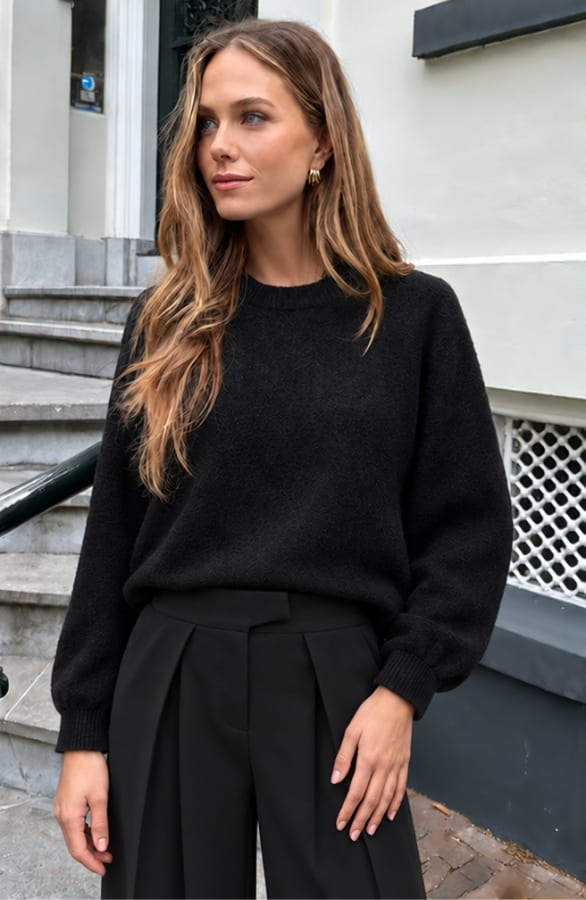 Ultra Weicher Strickpullover Nero, Foto 2