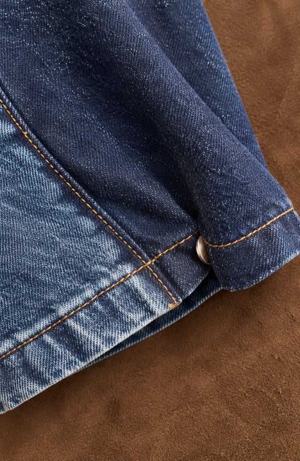 Wide Leg Jeans Dark Blue with Contrast Panel – spijkerbroeken, foto 4