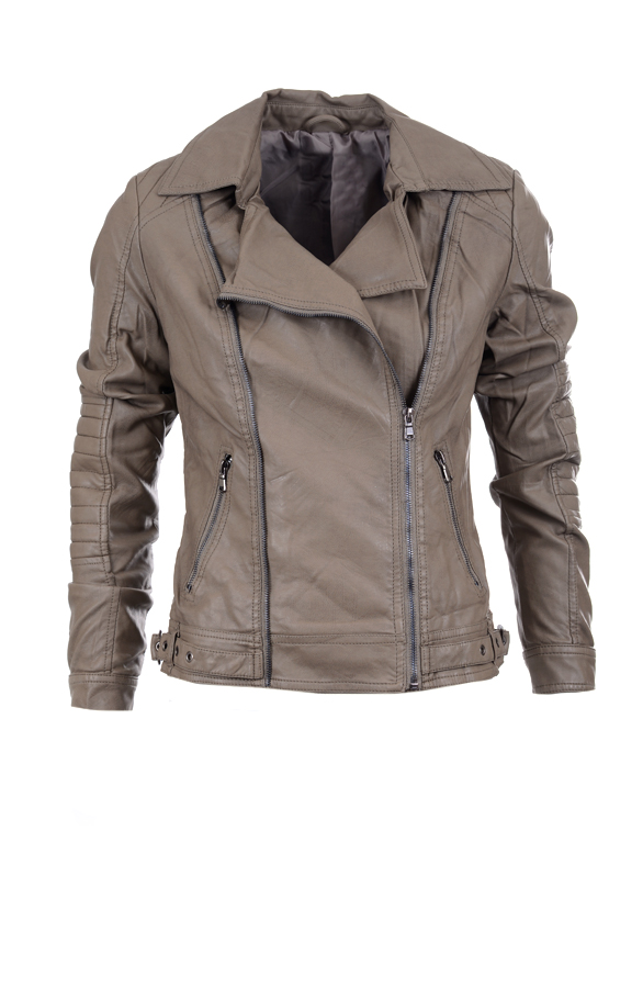 Biker Jacket Taupe – shoparchief
