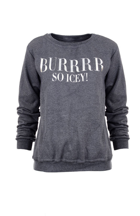 Burrrr So Icey Sweater Silver – shoparchief