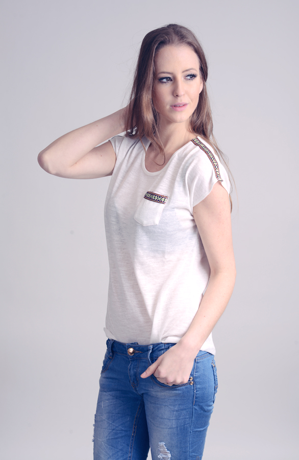 Pocket Aztec Top White – shoparchief, foto 2