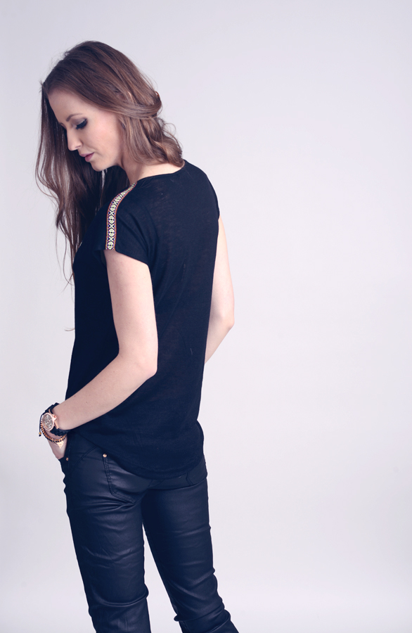 Pocket Aztec Top Black – shoparchief, foto 3