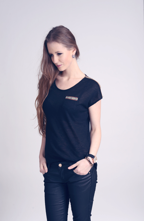 Pocket Aztec Top Black – shoparchief, foto 2