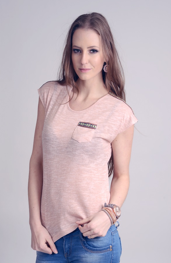 Pocket Aztec Top Zalm – shoparchief, foto 3