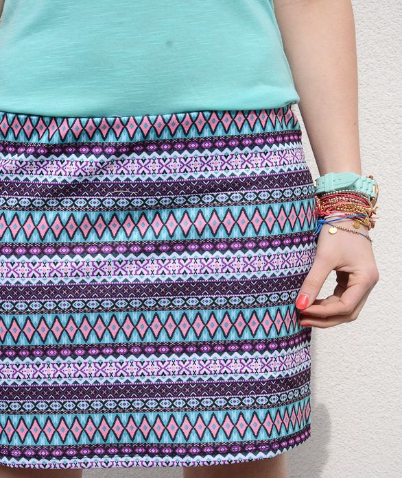 Aztec Skirt Turquoise – shoparchief, foto 2