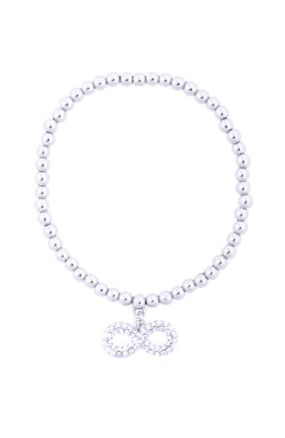 Infinity Bracelet Zilver Strass – shoparchief