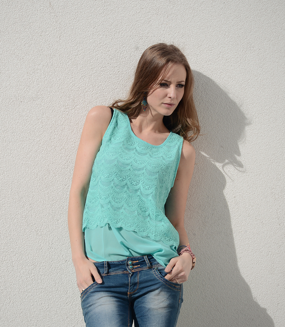 Lace Top Turquoise – shoparchief, foto 2