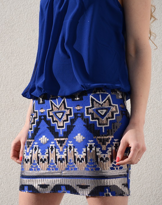Sequin Dress Kobalt – shoparchief, foto 3