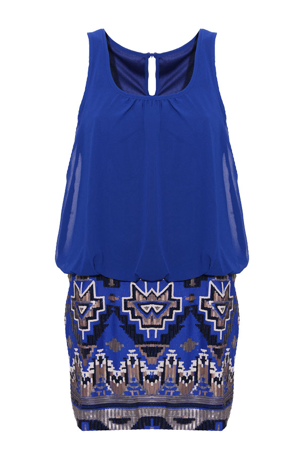 Sequin Dress Kobalt – shoparchief