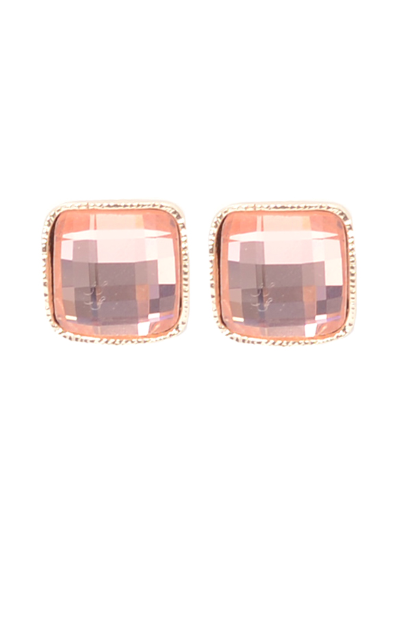 Square Gem Oorbel – shoparchief