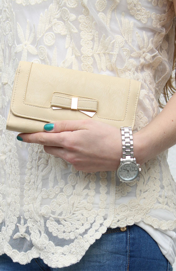 Bow Wallet Beige – shoparchief, foto 2