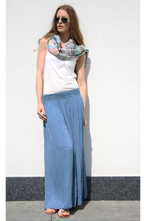 Maxi Rok Blue Denim – shoparchief, foto 2