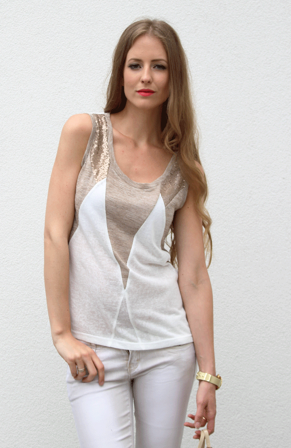 Pailletten Top Brons – shoparchief, foto 3