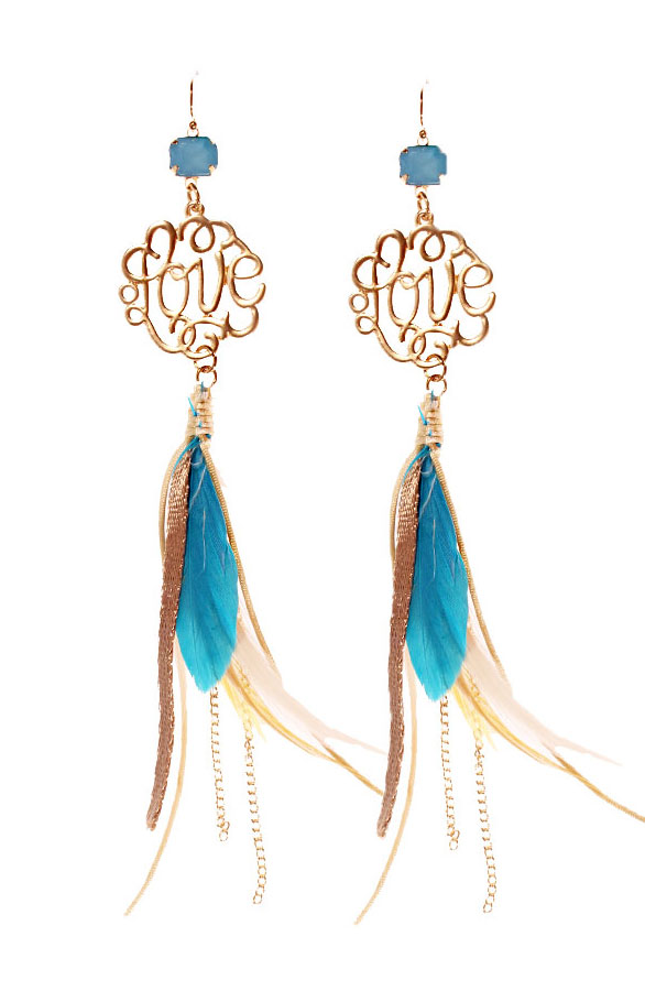 Oorbellen Bohemian Feather – shoparchief