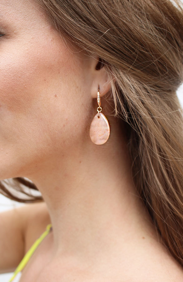 Gemstone Peach Oorbel – shoparchief, foto 2