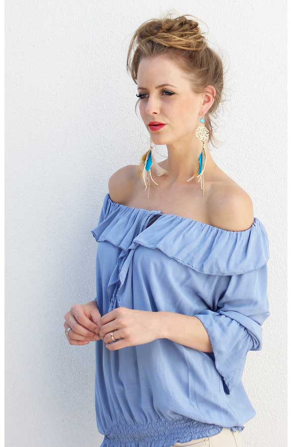 Oorbellen Bohemian Feather – shoparchief, foto 3